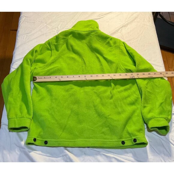 Columbia Fleece Jacket Girls Size 10/12 Green Full Zip Long Sleeve Mock Neck - Picture 2 of 4